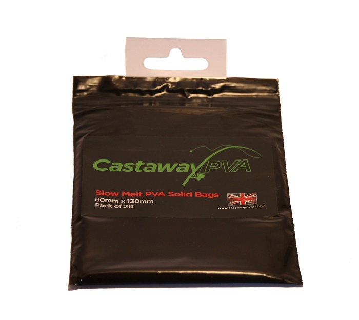 Castaway Slow Melt PVA Solid Bags Hooks and Baits